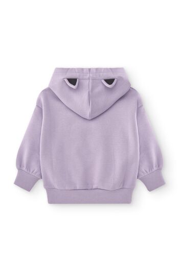 Sweat fille minou violet Réf : 86358 4