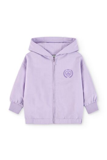 Sweat fille violet Réf : 84084 2