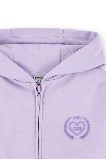 Sweat fille violet Réf : 84084 4