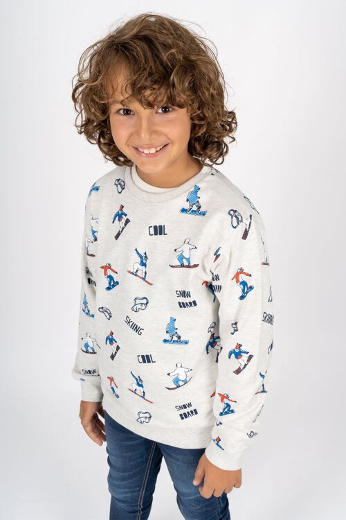 Printed boy's sweatshirt Ref: 77418