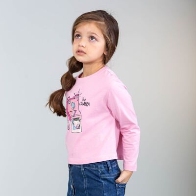 T-shirt fille rose Réf : 83716