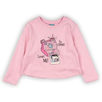 T-shirt fille rose Réf : 83716 2