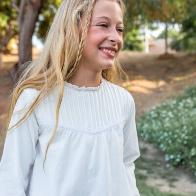 T-shirt da bambina color ecrù Rif: 86354