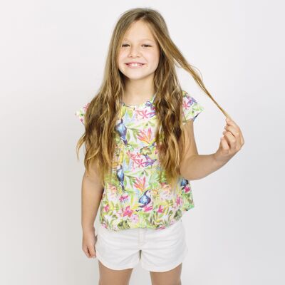 T-shirt fille imprimé Réf : 78684