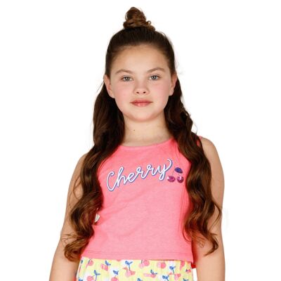 T-shirt fille fuchsia Réf : 78315