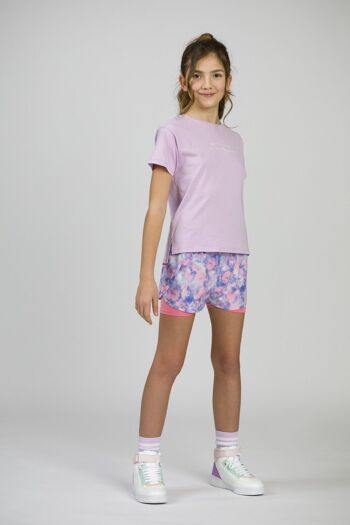 T-shirt fille violet Réf : 84066 3