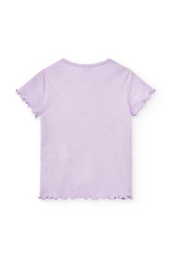 T-shirt fille violet Réf : 87058 2