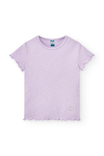T-shirt fille violet Réf : 87058 3