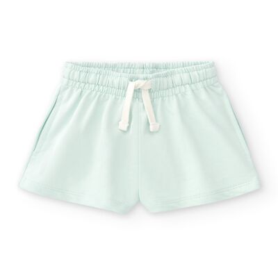 Aquamarinblaue Shorts für Mädchen Ref: 84057