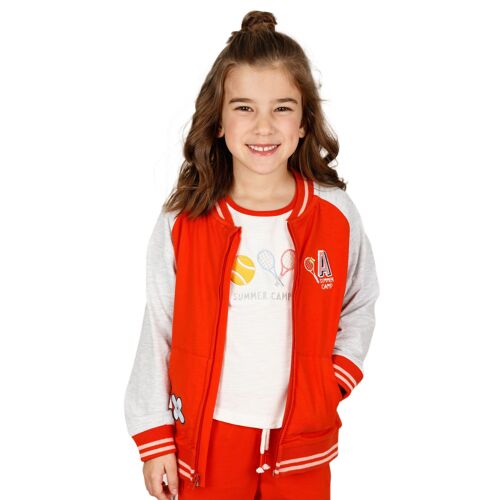 Multicolour girl's open sweatshirt Ref: 78212