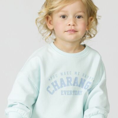 Aquamarinblaues Baby-Sweatshirt Ref: 84034