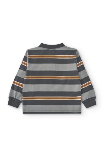 Polo garçon gris Réf : 86472 4