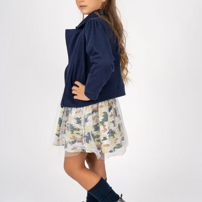 Marineblaue Strickjacke für Mädchen Ref: 77665