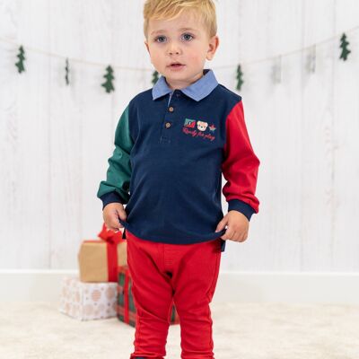 Polo da bambino blu scuro Rif: 83230