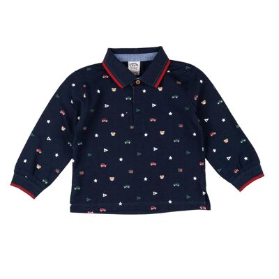 Marineblaues Baby-Poloshirt Ref: 83231