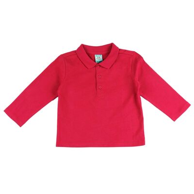 Rotes Basic-Poloshirt für Babys Ref: 77501