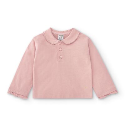 Rosa Baby-Poloshirt aus Baumwolle Ref: 83014