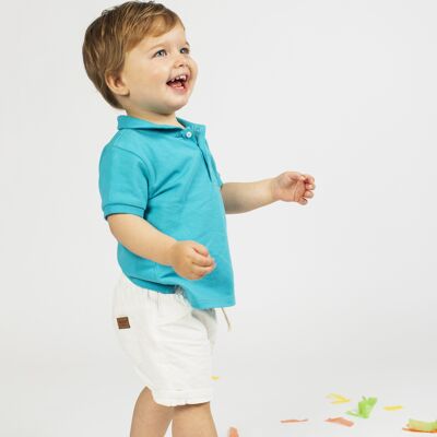 Türkises Baby-Poloshirt Ref: 79039