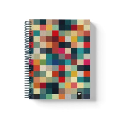 Bunte Spiral-Notizbücher | Pixel