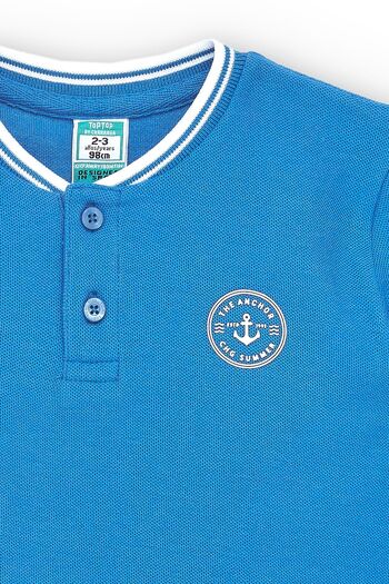 Polo garçon bleu Réf : 84123 6