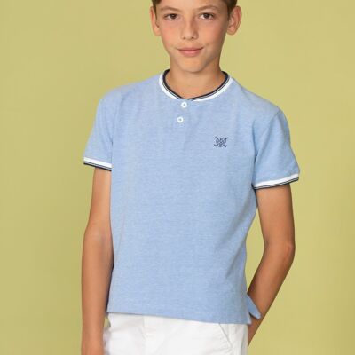 Polo garçon bleu clair Réf : 84123