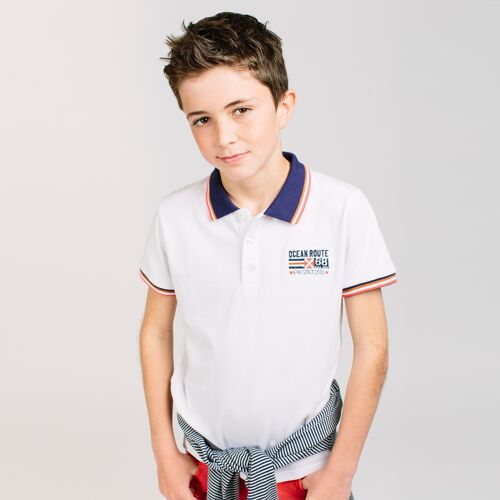 White boy's polo shirt Ref: 79140