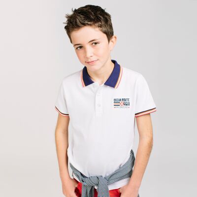 Weißes Poloshirt für Jungen Ref: 79140