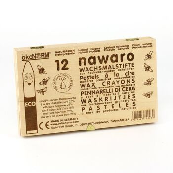 Crayon de cire nawaro, coffret en bois certifié FSC - 12 couleurs 2