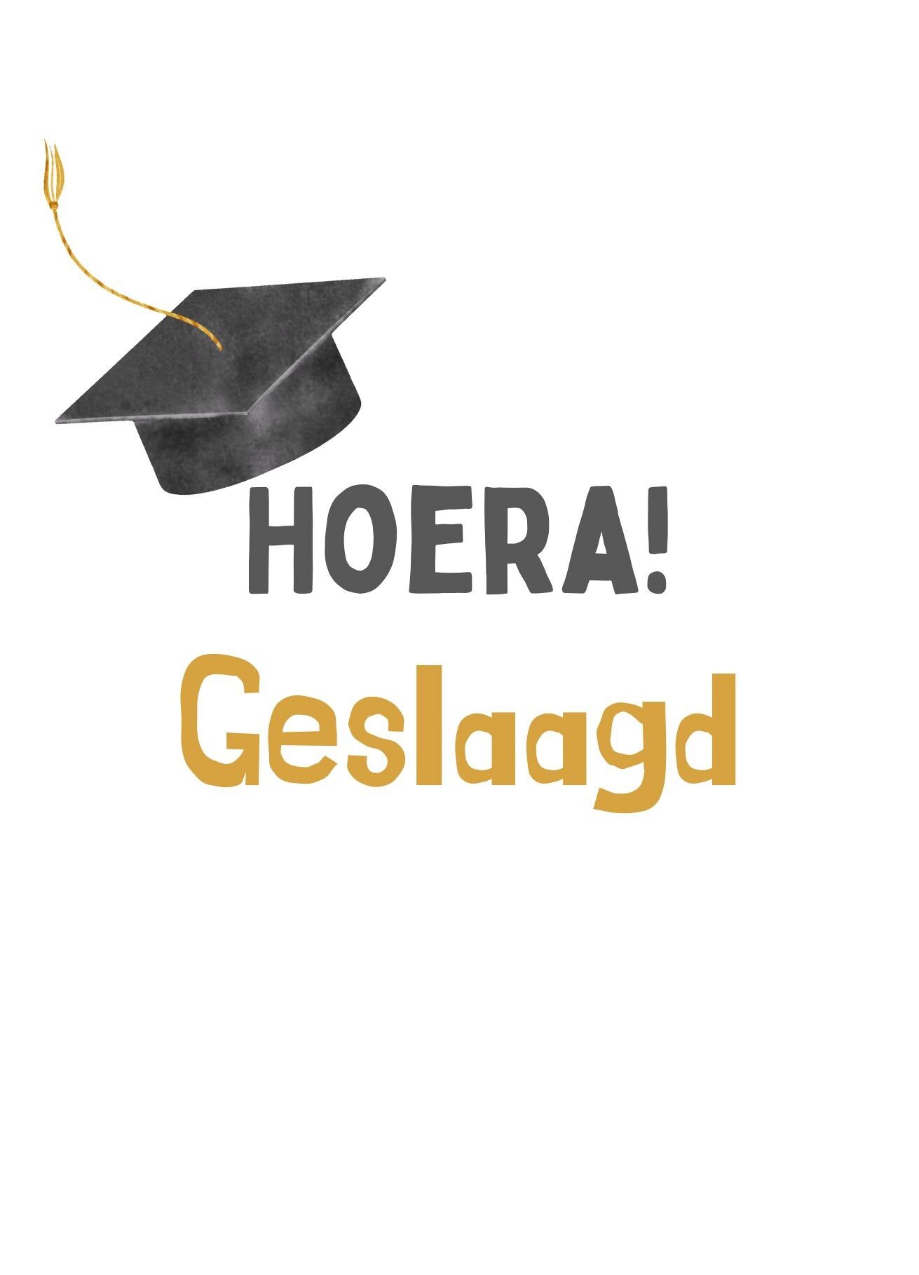 Anischtkaart – Biglietto di laurea festivo con cappello di laurea