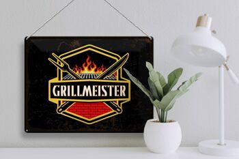 Plaque en tôle disant 40x30 cm Plaque décorative Grillmeister 3