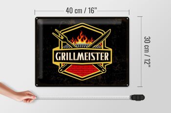 Plaque en tôle disant 40x30 cm Plaque décorative Grillmeister 4