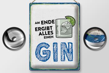 Plaque en tôle alcool 30x40 cm Au final, tout aboutit à une plaque décorative GIN 2