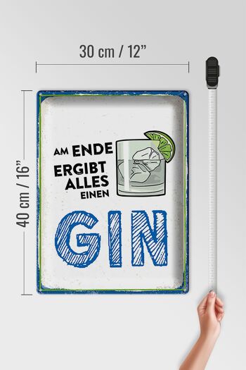 Plaque en tôle alcool 30x40 cm Au final, tout aboutit à une plaque décorative GIN 4