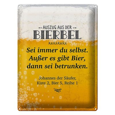 Blechschild Alkohol 30x40 cm Auszug aus der Bierbel Deko Schild