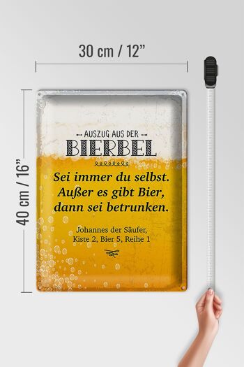 Plaque en tôle alcool 30x40 cm extrait de la plaque décorative Bierbel 4