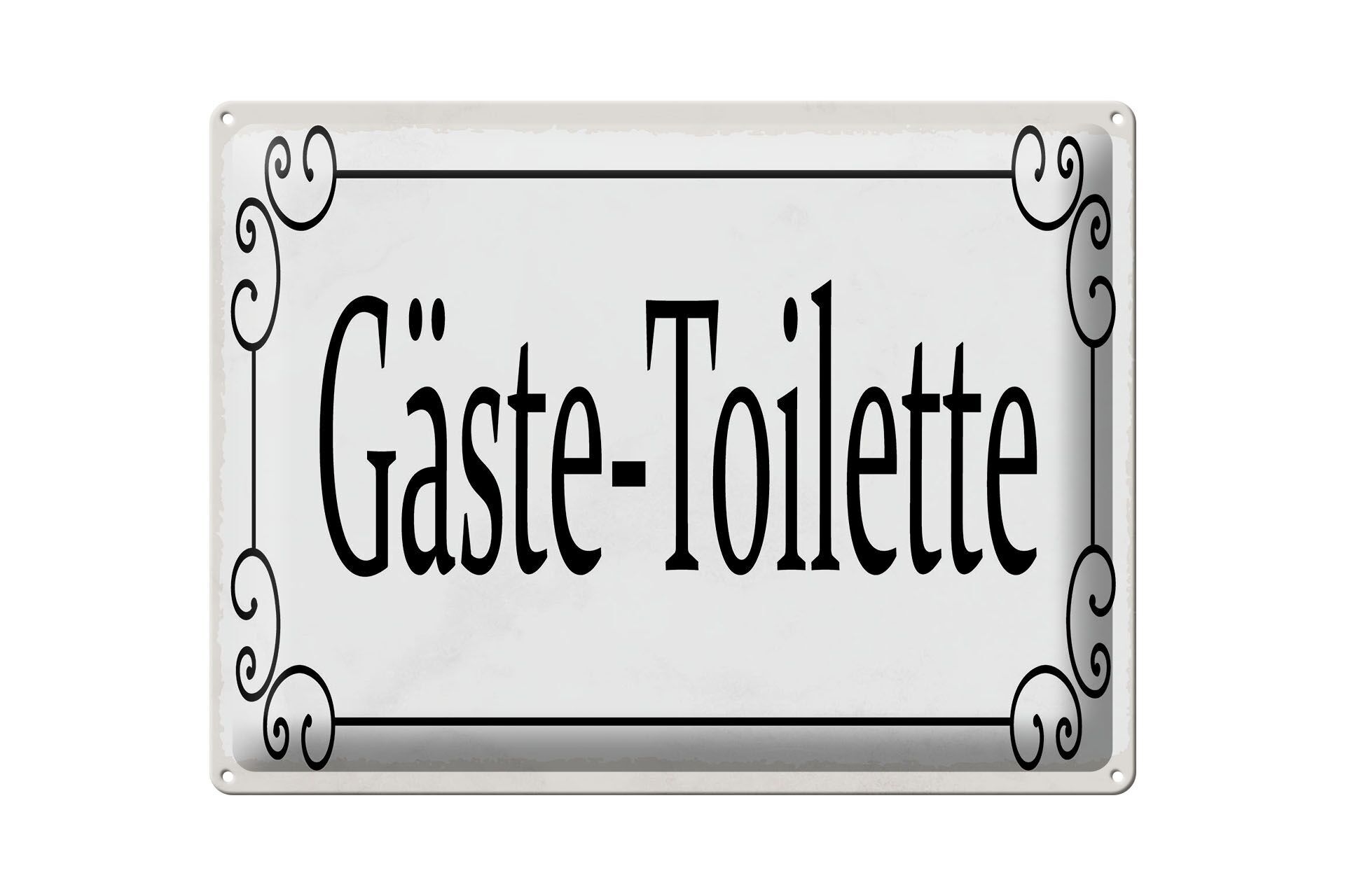 Metal sign notice 40x30 cm guest toilet decoration sign