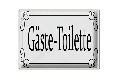 Blechschild Hinweis 40x30 cm Gäste-Toilette Deko Schild