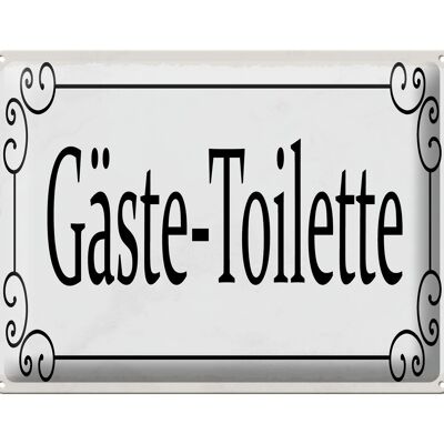 Letrero de hojalata nota 40x30 cm letrero decorativo para baño de invitados