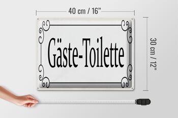 Panneau en étain note 40x30 cm, panneau décoratif pour toilettes d'invités 4