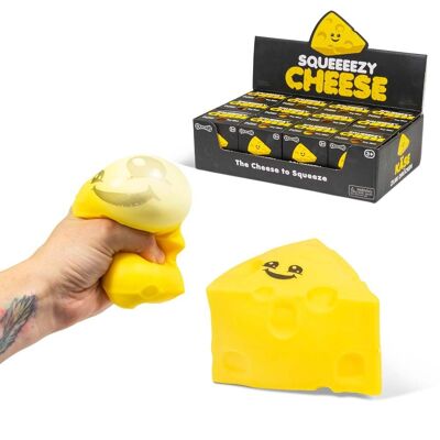Jouets Squishy, ​​Squeeze Cheese / Texture douce et visqueuse, jouets Squishy Cheese :