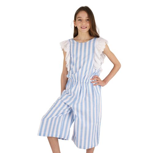 Girl's striped dungarees Ref: 79304