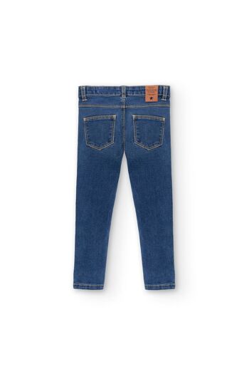 Pantalon en jean bleu fille Réf : 83061 2