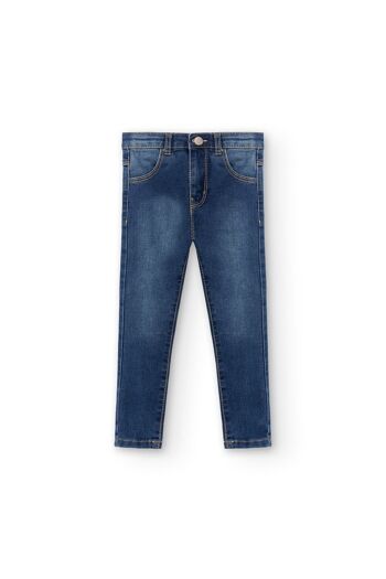 Pantalon en jean bleu fille Réf : 83061 3