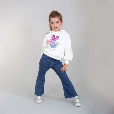 Pantaloni denim da bambina con campanello Rif: 83733