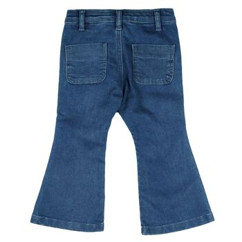 Pantalon en jean fille avec cloche Réf : 83733 2