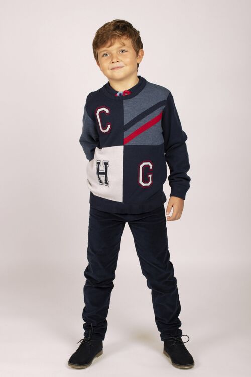 Boy's navy party pants Ref: 77442