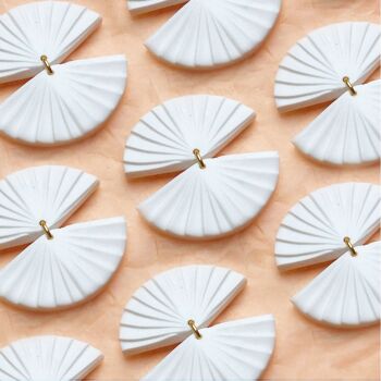 White and gold earrings - N°07 2