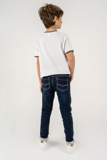 Pantalon garçon en denim bleu Réf : 83108 2