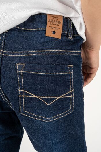 Pantalon garçon en denim bleu Réf : 83108 3