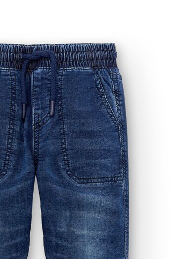 Pantalon à cordon en jean garçon Réf : 83107 4